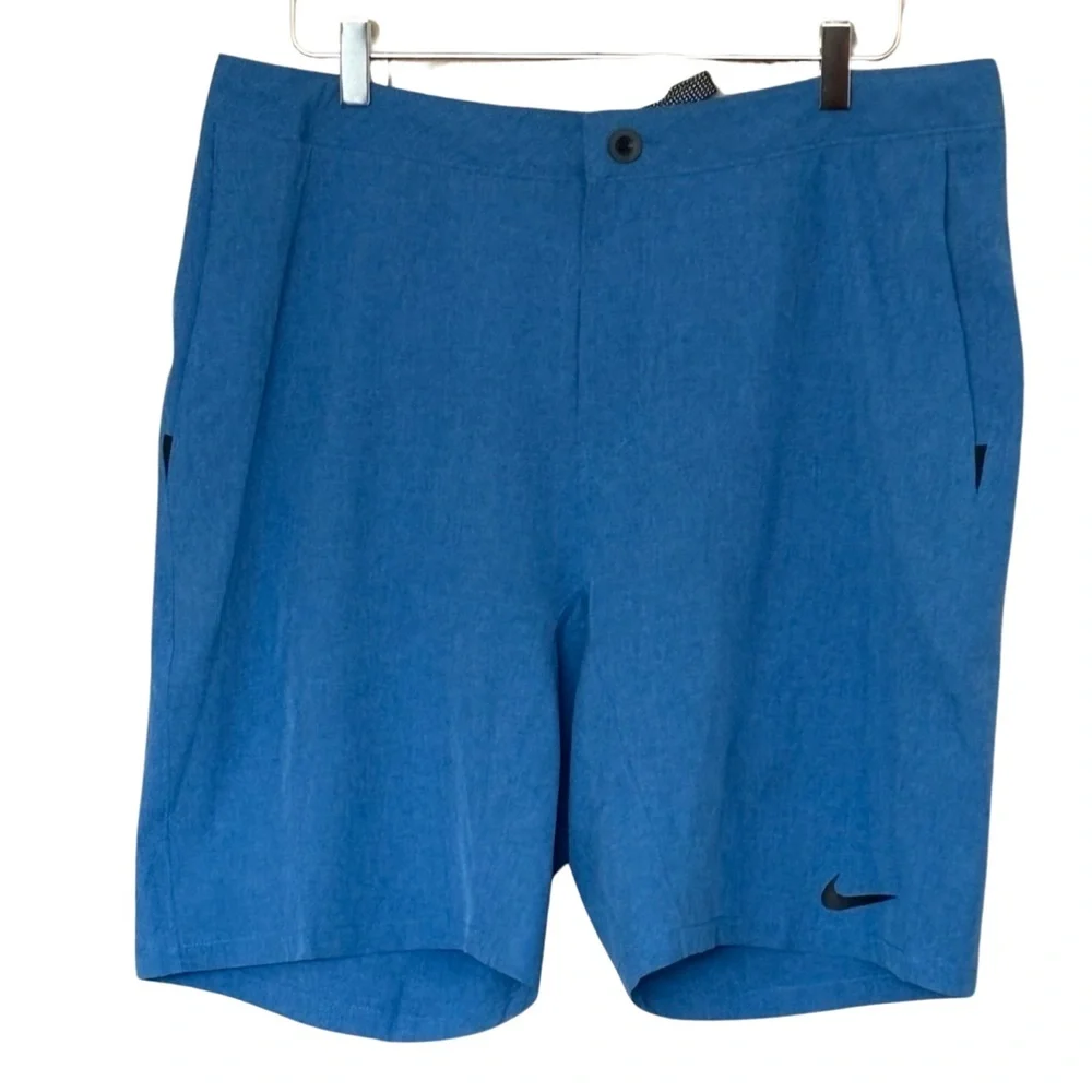 NIKE: Four Way Stretch Swim Trunk in Blue‎